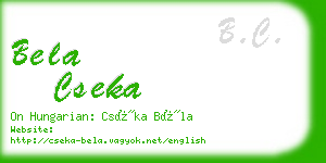 bela cseka business card